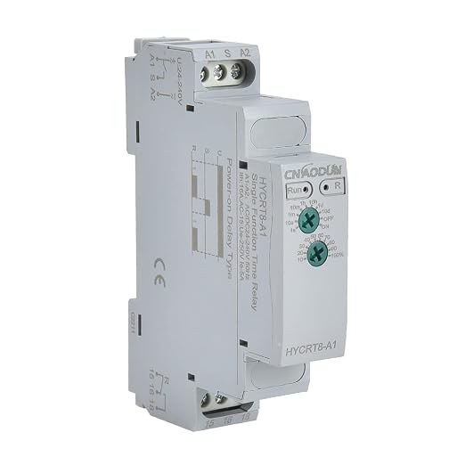 CNAODUN Delay ON HYCRT8-A1 0.1sec-10day AC/DC 24-240V Power On Delay Relay DIN Rail Mount