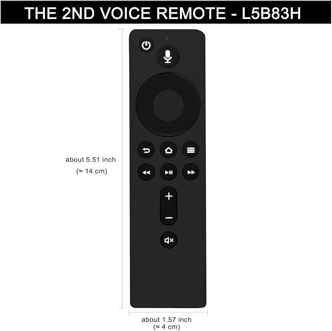 Replacement Voice Remote Control L5B83H with Power and Volume Control fit for Amazon-TV-Cube, Amazon-TV-Stick, Amazon-Stick-4K, and Amazon-TVs