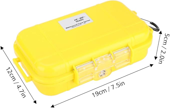 Small Waterproof Storage Case, Dry Box Protective Case Shockproof Survival Storage Container 6.29 * 3.54 * 1.57in Floating Hard Shell Wet Dry Box Airtight for Fishing Outdoor Gear