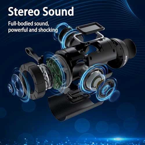comiso Bluetooth Speaker, IP65 Waterproof, 24H Play, TWS, 360° HD Stereo