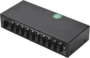 Av Switcher, Audio Video Selector 10 in 2 Out, Composite Box for TV, MP3 CD Player, Video Game with Plug and Play, No Power Needed,Smooth Switching,High Fidelity Sound Reproduction