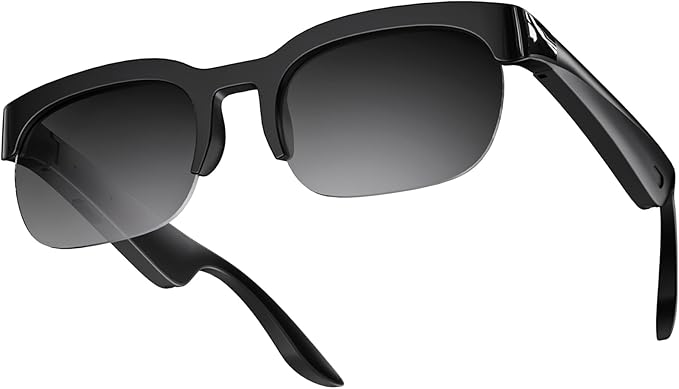 Smart Glasses with AI Translator, V6.0 Bluetooth Glasses with 150+ Translation, Smart Sunglasses for Men & Woman, Music Glasses with Long Battery Life, UV Protection, IPX5 Waterproof, Hands-Free Calls