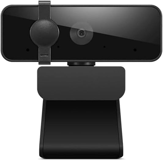 Lenovo 310 FHD Webcam, 1080p, FHD Resolution @30 FPS, Plug-and Play USB Connectivity, 1.8M Cable, 2 Integrated Microphones, External Privacy Shutter, Black