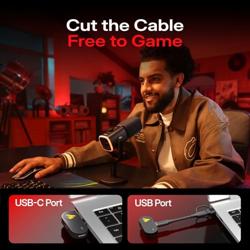 MAONO PD100W Wireless Dynamic Gaming Microphone for PC with USB-C Receiver
