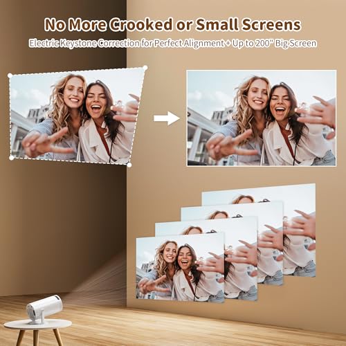 Mini Projector, Native 1080P Portable Projector with Carrying Case
