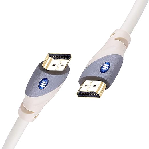 Monster HDMI Cable 4k Ultra HD with Ethernet - Corrosion-Resistant 24k Rose Gold Contacts and V-Grip Connection - HDMI Cable for PS3 and Computer Monitor - 6 FT