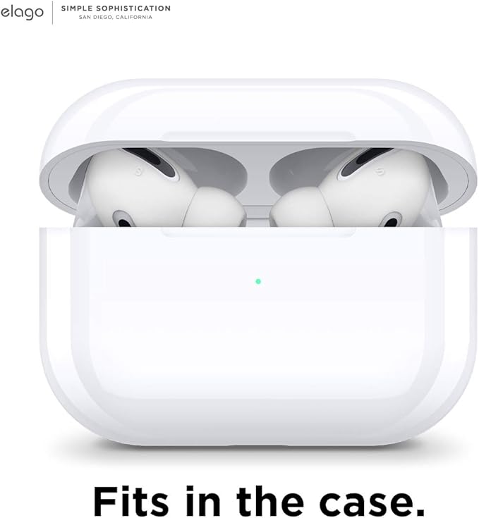 elago [6 Pairs AirPods Pro Ear Tips with Integrated Earbuds Cover Designed for Apple AirPods Pro, Fit in The Case, Anti-Slip, [3 Sizes: Large + Medium + Small] [US Patent Registered] (White)