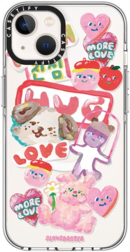 CASETiFY Clear iPhone 13 Case [Not Yellowing / 6.6 ft. 3X Military Grade Drop Protection/Magsafe] - SLOWCOASTER Sticker - Clear