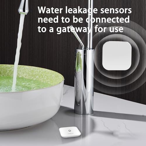 Water Leak Detector for Home, Hub & Mini Sensor 4-Pack