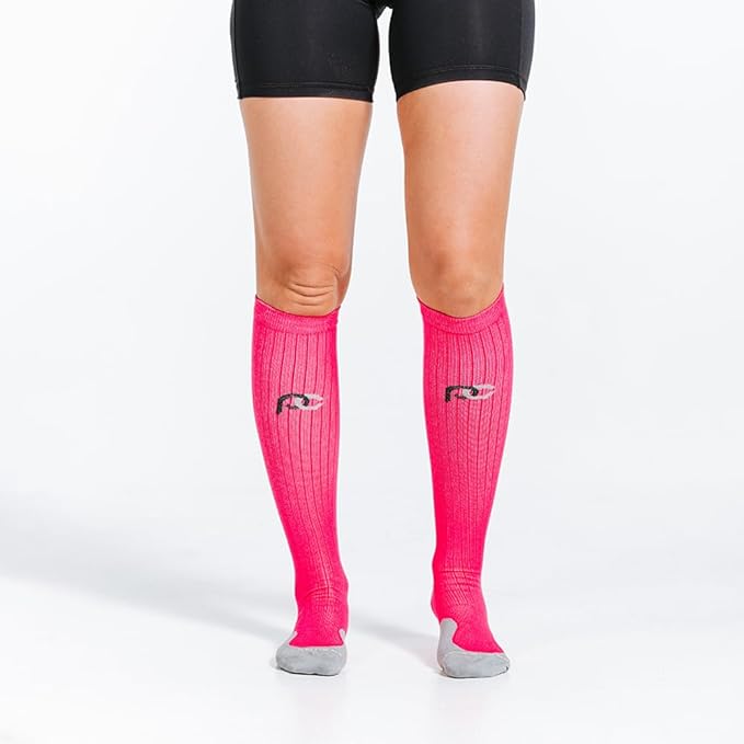 PRO Compression Running Marathon Socks - Calf-Length Travel and Sports Compression Socks for Foot and Ankle Support, Unisex
