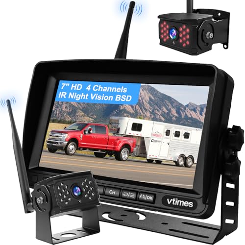 VTimes Wireless Backup Camera for Trucks, RV Backup Camera with HD Monitor