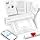 Labeer Portable Thermal Printer, Wireless Bluetooth Inkless Printer White