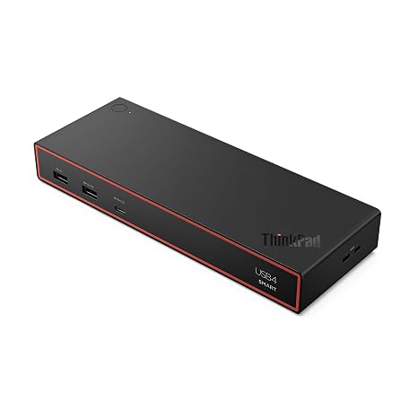 Lenovo ThinkPad USB 4 Smart Dock 5500 w/ 135W Adapter, Supports up to 4 Displays, 100W Power to Laptop, Integrated USB4 Cable, Eclipse Black - Image 5
