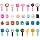 Flutesan 32 Pieces Colorful Cartoon Charger Cable Protectors USB Charger Cable Saver Silicone Animal Buddies Flexible Wire Protectors for Most Cellphone Data Lines (Nice Style,2 x 3 cm, 1.8 x 2 cm)