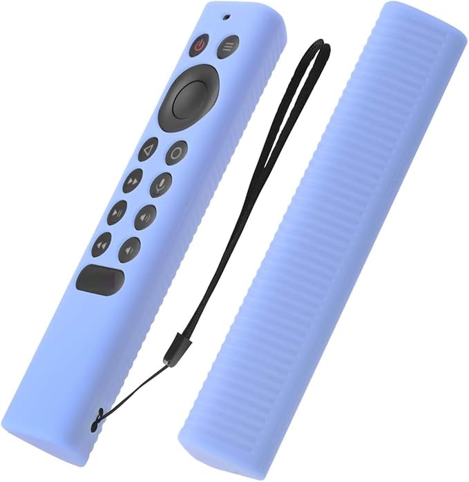 [2 Pack] Glowing Silicone Remote Cover for NVIDIA Shield TV Pro/4K HDR Remote Controller with Loop Protective - Blue and Green