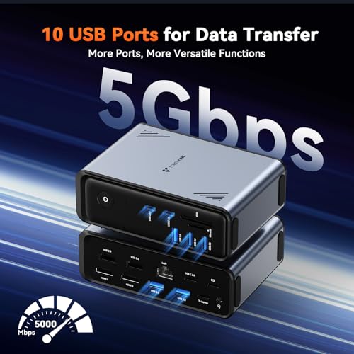 TobenONE 19-in-1 Laptop Docking Station Dual Monitor | USB Hubs - Image 4