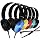 Classroom Headphones-Bulk 25-Pack, with Microphone Student On Ear Comfy Swivel Earphones for Library, School, Airplane, Kids-for Online Learning and Travel, HQ Stereo Sound 3.5mm Jack (Colored Set)
