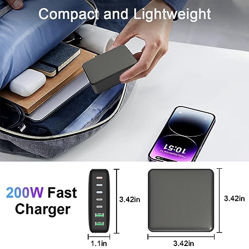 200W USB C Charger, 7-Port Desktop USB C Charging St | Charging & Powe - Image 7