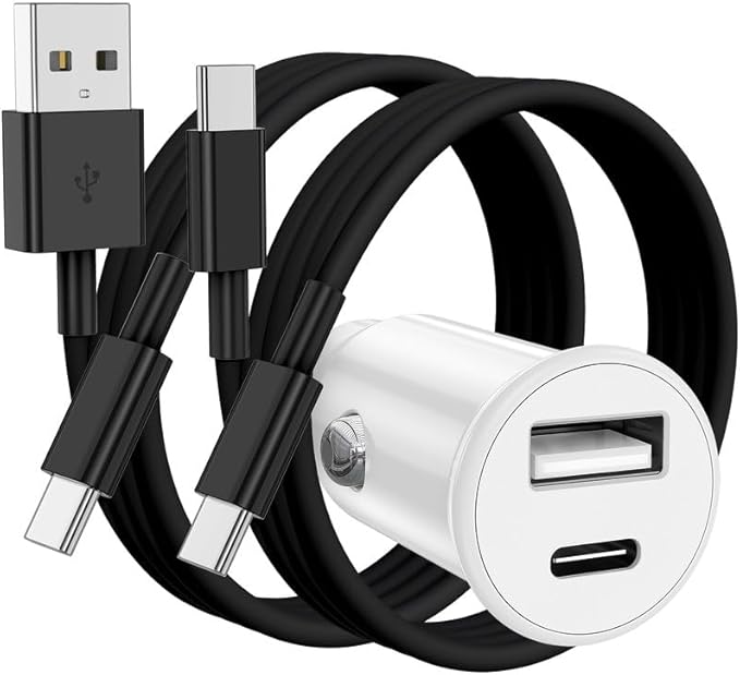 USB C Car Charger for iPhone 17 16 15 Pro Max,40W Dual Port USB-C & USB-A Car Fast Charging Adapter, 2X3FT C to C Cable & A to C Carplay Cable for iPhone 17 16 15 Series/iPhone Air,iPad,Samsung-Black