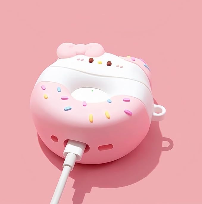 Compatible with Airpods Pro 2nd Generation Case 2022, Cute AirPods Pro 2 Case Cartoon, Kawaii Soft Silicone Protective Cover for Apple New Airpods Pro2 for Men Women (Cat Donut)