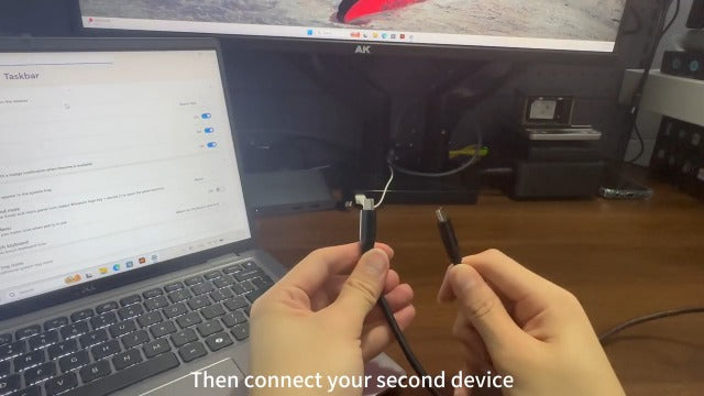 MINIX K1 USB C KVM Switch 1 Monitors 2 Computers, 4K@120Hz HDR, 100W PD 3.0, Dual USB-C Input KVM Switches, Share Keyboard & Mouse, Aluminum Design, Compatible with Windows, Mac, Linux, Android - Image 8