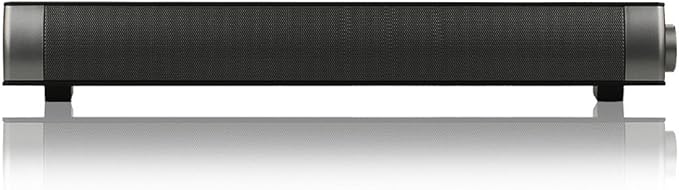 Powerful Portable Soundbar for iMac MacBook PC iPhone Bluetooth 3.0 +EDR, Speakerphone, Powerful 1800mAh Lithium Battery, Super Bass, 3D Stereo Surround Sound 2.0 Channel, Home Cinema System (Black)