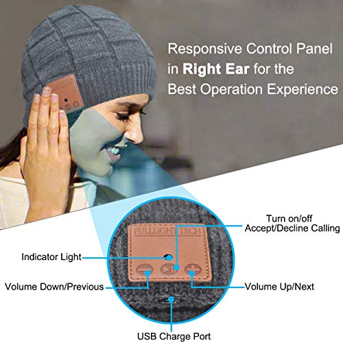Bluetooth Beanie Hat Headphones, 23H Playtime, Cool Christmas Tech Gifts - Image 6