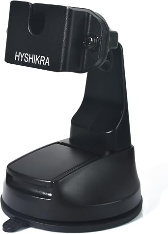 Universal Two-Way Radio & Microphone Mount with Heavy-Duty Sticky Gel Pad Suction Cup Base – Compatible with BaoFeng Kenwood Midland Motorola Radio or Micorphone with Back-Clip or Round Knob