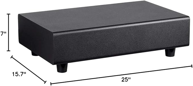 Monoprice SSW-10 - Powered Slim 10-Inch Ported Subwoofer, 150 Watt, Low Profile, Low Pass, Black