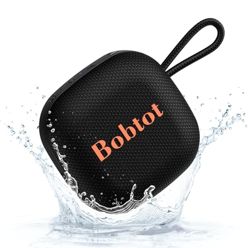 Bobtot Portable Bluetooth Speaker, IPX7, TWS Pairing, Black