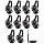 10pcs Bundle Wireless Silent Disco LED Flashing Light Headphones with 1 Transmitter 500m Distance