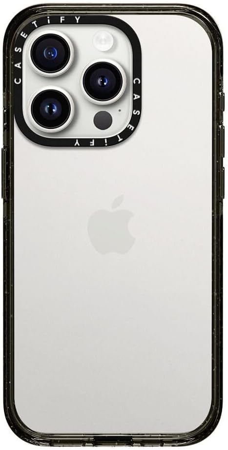 CASETiFY Impact Case for iPhone 15 Pro [4X Military Grade Drop Tested / 8.2ft Drop Protection] - Clear Black