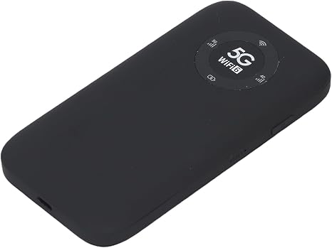 GOWENIC WiFi 6 Portable Hotspot 5G | SIM Card Router with 7100mAh Battery for 16 Users Travel (Black)