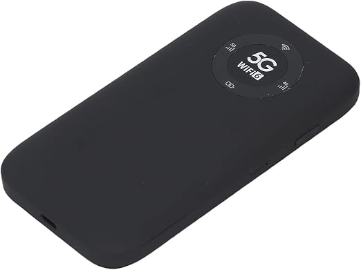 GOWENIC WiFi 6 Portable Hotspot 5G | SIM Card Router with 7100mAh Battery for 16 Users Travel (Black)