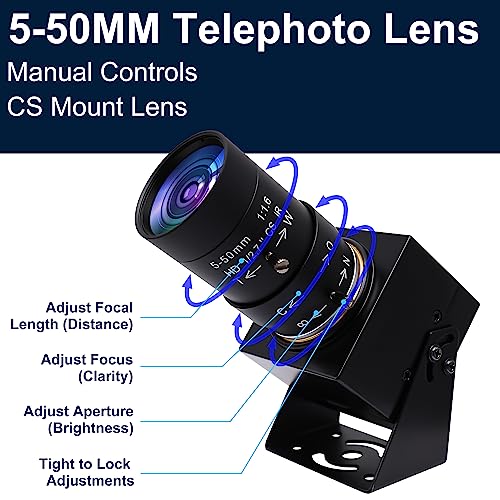 SVPRO 1080P USB Webcam with Telephoto 5-50mm Lens, Full HD Computer Camera 100fps/60fps/30fps for Windows/Mac/Linux/Android - Image 6
