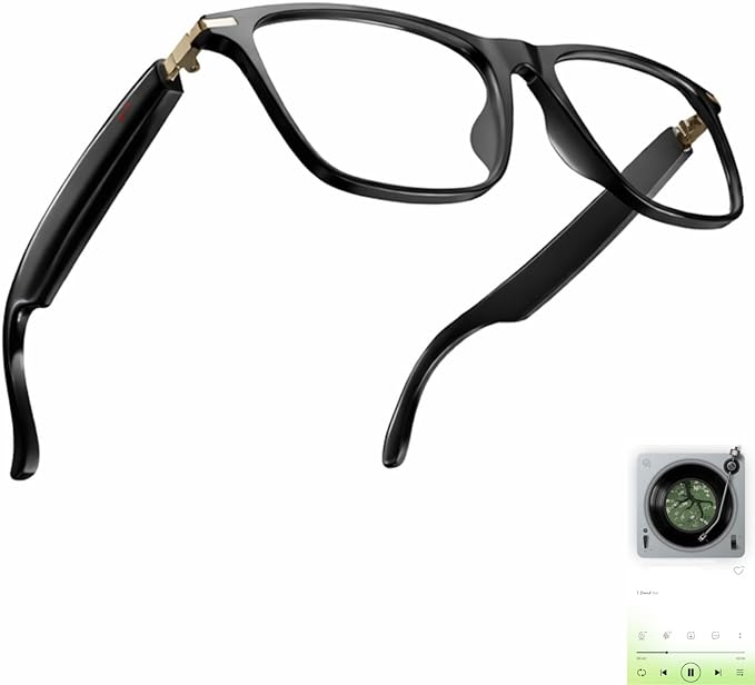 Smart Glasses for Men Women, Bluetooth Audio Glasses with Open Ear Design, Wireless Headphones, Hands-Free Calling, Voice Assistant Support, IP67 Waterproof, 6H Playtime for Working Relaxing