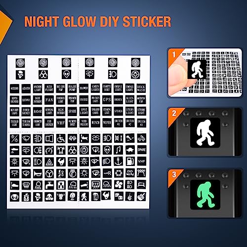 Nilight 4 Gang Rocker Switch Panel with Dual USB Socket Voltmeter