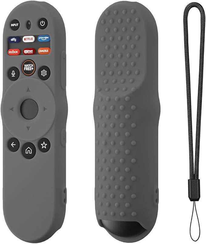 Hi Color Remote Cover for Vizio TV Remote XRT270 Smart TV Remote 2023, Silicone Vizio Remote Control Case Cover for VIZIO XRT270 Silicone Sleeve with Lanyard(Dark Grey)