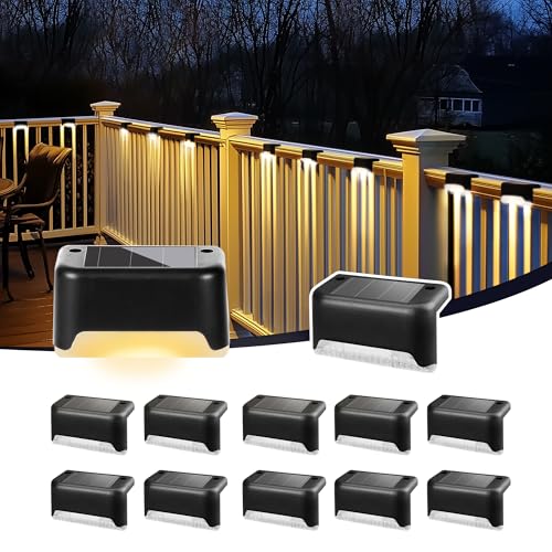 Solar Deck Lights 12-Pack — Warm White for Safer Steps - Image 2