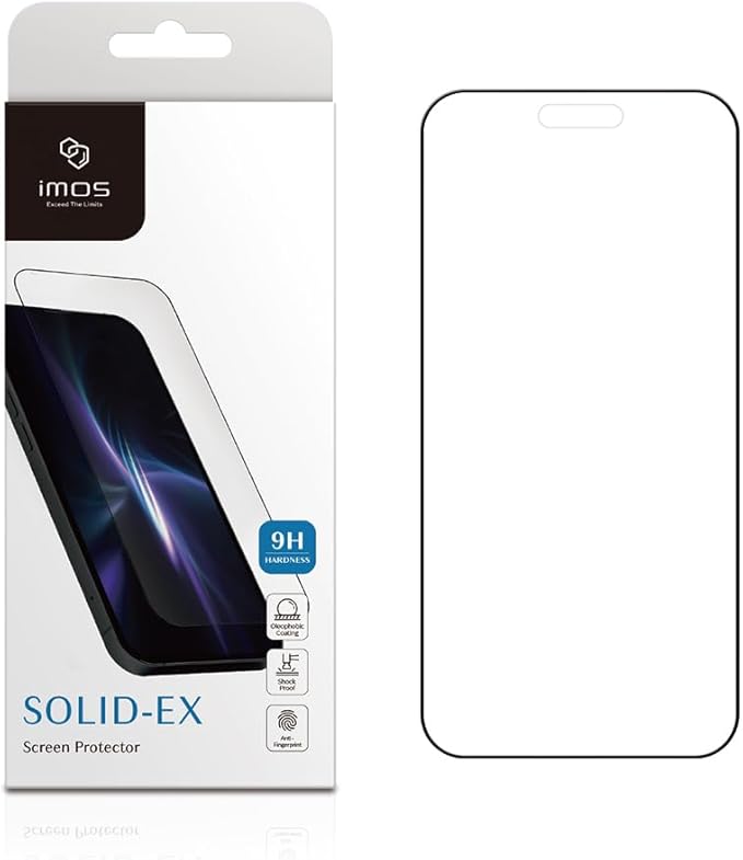imos Matte Screen Protector for iPhone 16 Pro Max / 16 Pro / 16/16 Plus, 2.5D Ultra-Thin Black Border Tempered Glass, Durable and Drop-Resistant, Bubble Free, Easy Installation (iPhone 16 Pro Max)