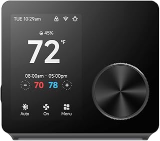 ST300 WiFi Thermostat, Compatible with Alexa and Google, App Control, 3.5” Touch Screen, Knob, Easy Install, Universal Compatibility, 7 Day Scheduling, Night Light, Zoning Compatible