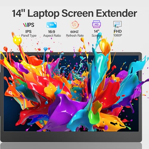 CIDETTY Laptop Screen Extender, 14'' FHD 1080P IPS U | Computer Access - Image 5
