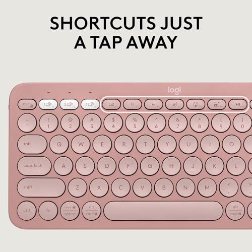 Logitech Pebble 2 Silent Compact Wireless Keyboard and Mouse Combo - Rose - Image 6