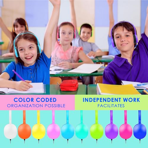 30 Pack Kids Headphones Bulk for School Classroom Students Teens Toddler, Wired Adjustable Headsets for Libraries Families Childern and Adults (PU102,30 Mixed)
