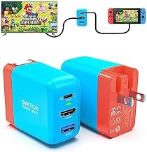Mirabox Portable Switch Dock Charger for Nintendo Switch - 36W TV Docking Station with 4K HDMI, USB-C PD Fast Charging, USB 2.0 - Full-Featured USB-C Cable Included - Image 1