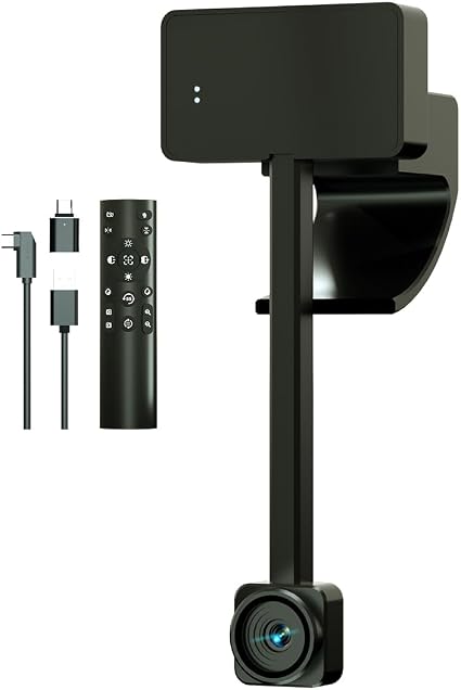 4K Webcam for PC with Remote Control, Ultra HD 1/2.55'' Sensor, Autofocus, 10x Digital Zoom, Low Light Performance, Streaming Camera for PC/Video Calling/Zoom/Skype/Teams