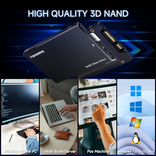 fanxiang 2TB SATA SSD 2.5'' SSD SATA III 6 Gb/s Internal Solid State Drive Up to 560 MB/s 3D NAND SLC Cache for Laptop and PC Desktop Performance Boost 7mm(0.28″) S101Q