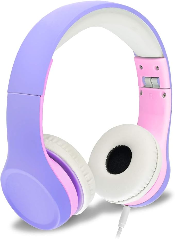 NENOS Kids Headphones for Children Toddler Limited Volume (Lavender)