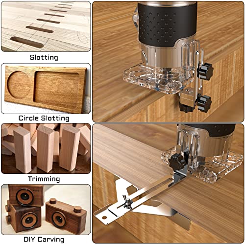 TwoWin Router Tool, 110V 800W Compact Palm Wood Router Tool for Woodworking