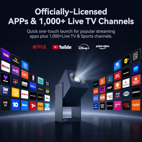 Wanbo Cube 2S Smart Projector Officially-Licensed APPs & Live TV & Dolby